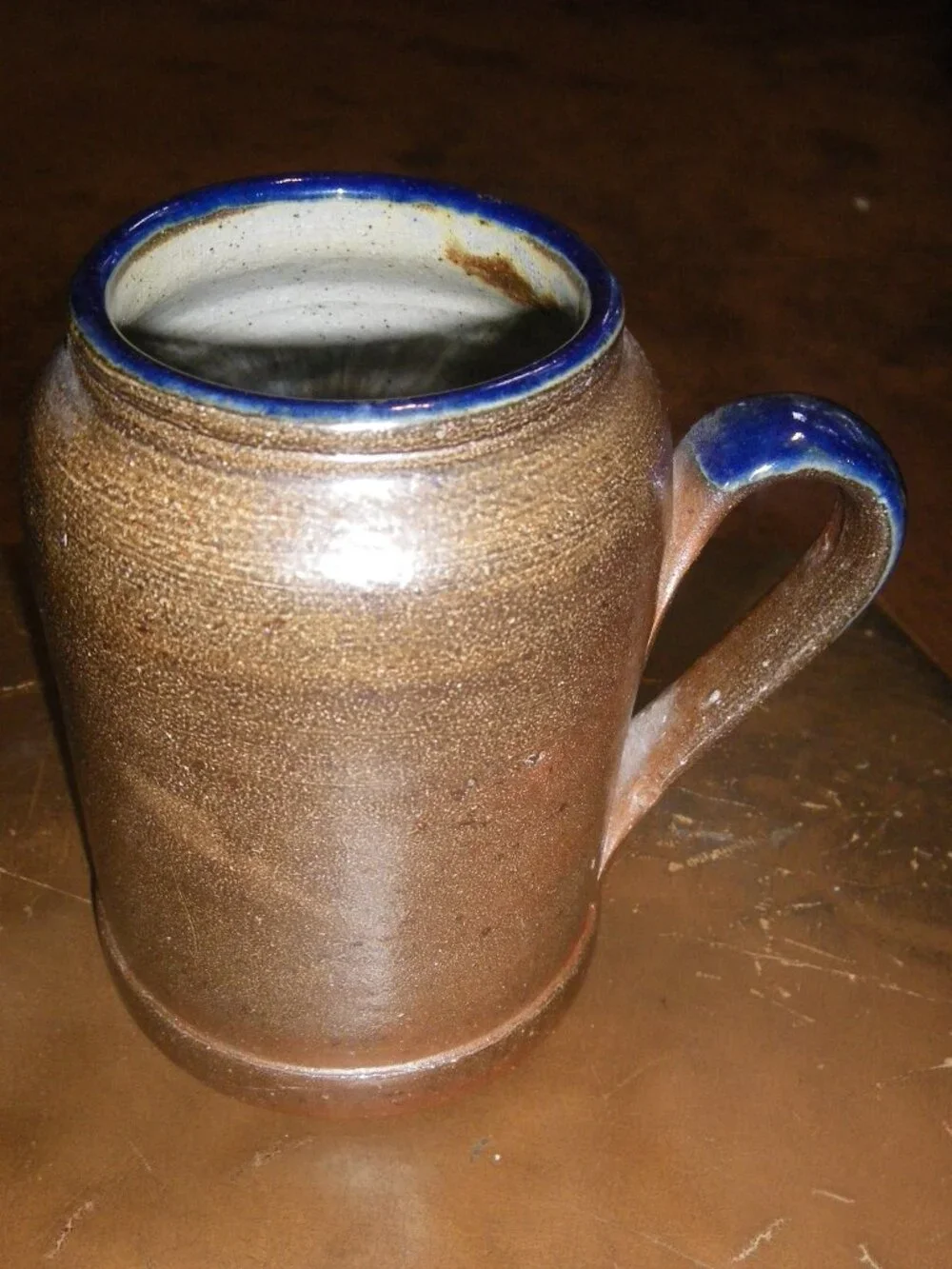 Vintage Earthenware Stoneware Glazed 0.5L Classic Beer Stein